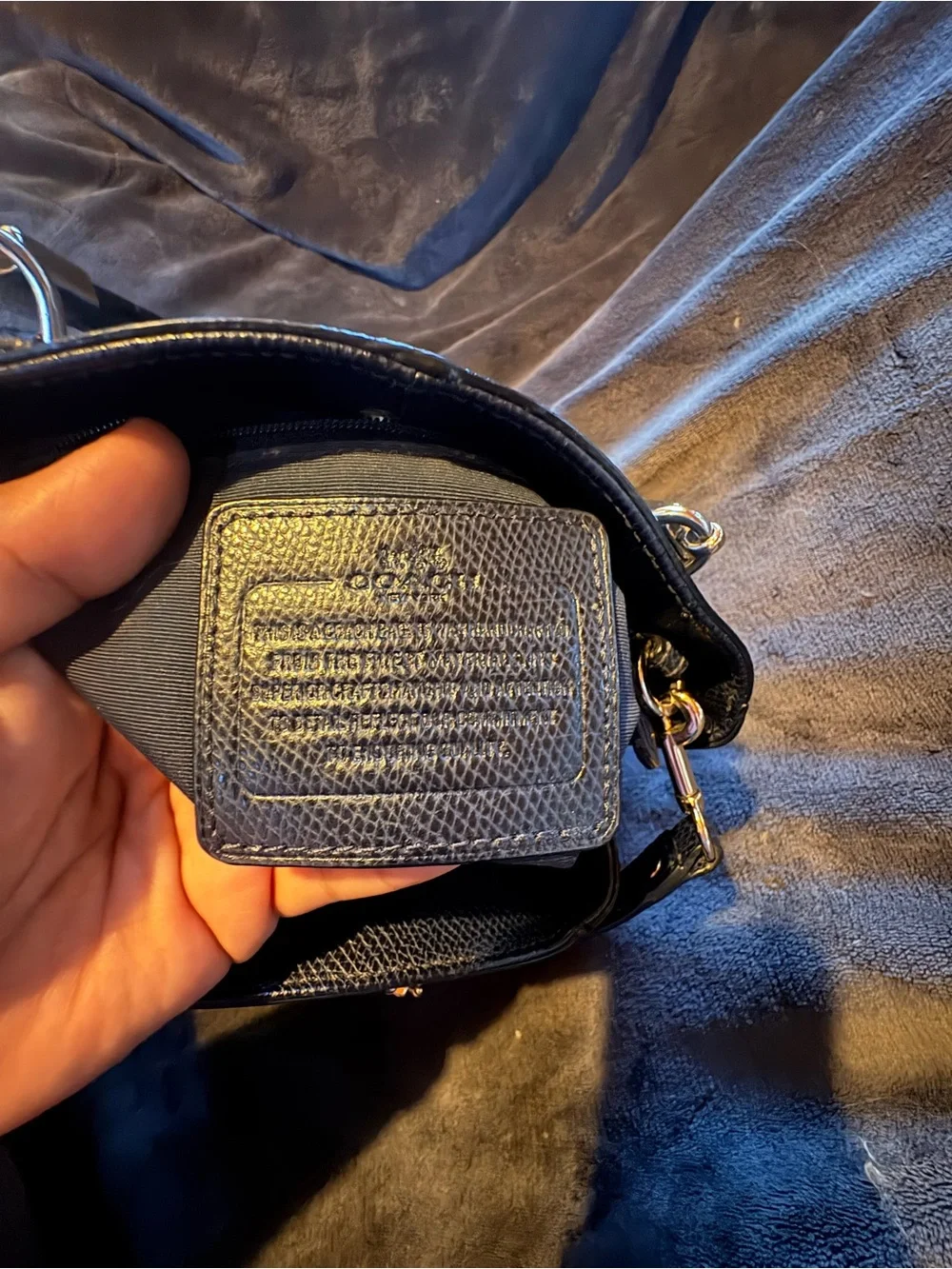 Coach Black Pebble Leather Satchel with Removable Strap